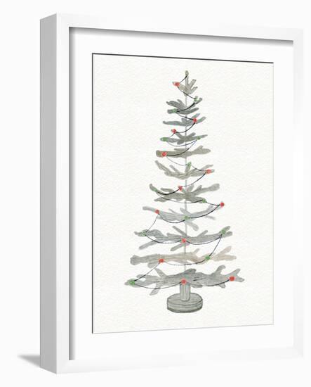 Coastal Holiday Tree II Red-Kathleen Parr McKenna-Framed Art Print