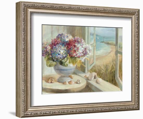 Coastal Hydrangea-Danhui Nai-Framed Art Print