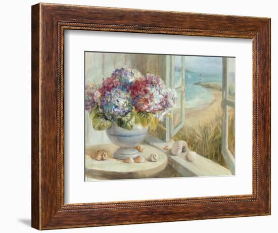 Coastal Hydrangea-Danhui Nai-Framed Art Print