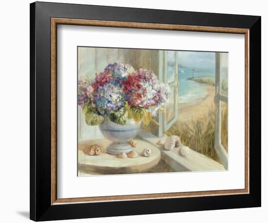 Coastal Hydrangea-Danhui Nai-Framed Art Print