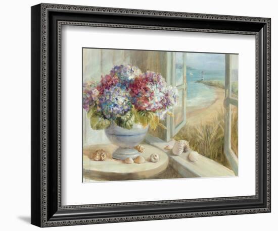 Coastal Hydrangea-Danhui Nai-Framed Art Print