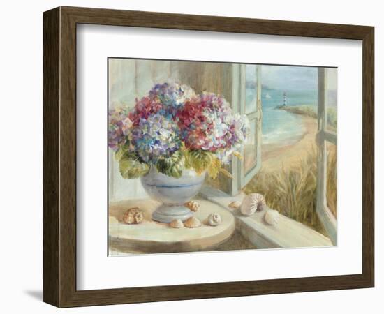 Coastal Hydrangea-Danhui Nai-Framed Premium Giclee Print