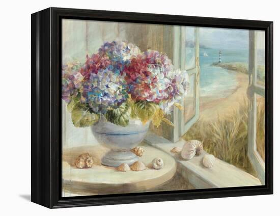 Coastal Hydrangea-Danhui Nai-Framed Stretched Canvas