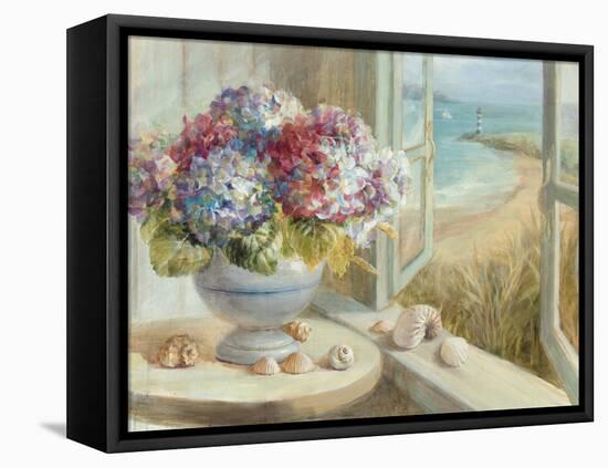 Coastal Hydrangea-Danhui Nai-Framed Stretched Canvas