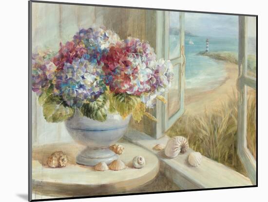 Coastal Hydrangea-Danhui Nai-Mounted Art Print