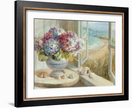 Coastal Hydrangea-Danhui Nai-Framed Premium Giclee Print