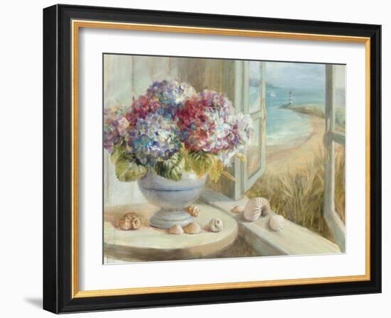 Coastal Hydrangea-Danhui Nai-Framed Premium Giclee Print