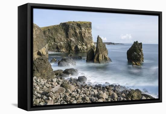 Coastal landscape at Reykjanesviti and Valahnukur on Reykjanes peninsula.-Martin Zwick-Framed Premier Image Canvas