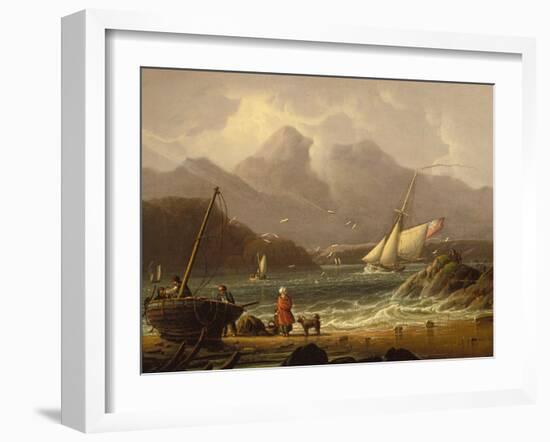 Coastal Landscape by Robert Salmon-Robert Salmon-Framed Giclee Print