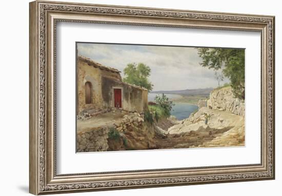 Coastal Landscape from Taormina on Sicily-Carl Frederic Aagaard-Framed Premium Giclee Print