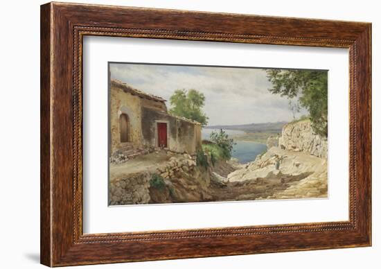 Coastal Landscape from Taormina on Sicily-Carl Frederic Aagaard-Framed Premium Giclee Print