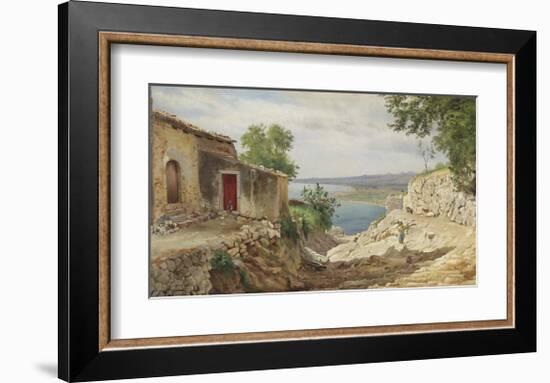 Coastal Landscape from Taormina on Sicily-Carl Frederic Aagaard-Framed Premium Giclee Print