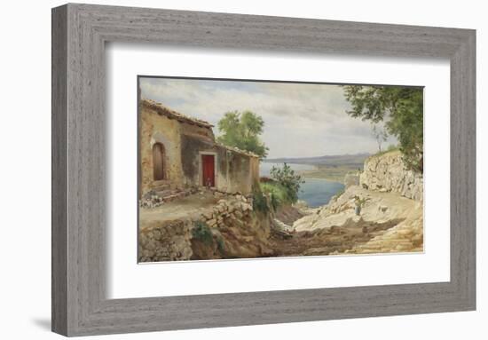 Coastal Landscape from Taormina on Sicily-Carl Frederic Aagaard-Framed Premium Giclee Print