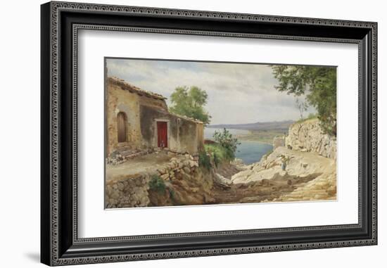 Coastal Landscape from Taormina on Sicily-Carl Frederic Aagaard-Framed Premium Giclee Print