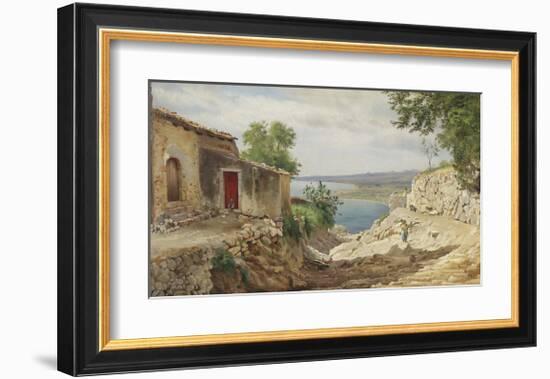 Coastal Landscape from Taormina on Sicily-Carl Frederic Aagaard-Framed Premium Giclee Print