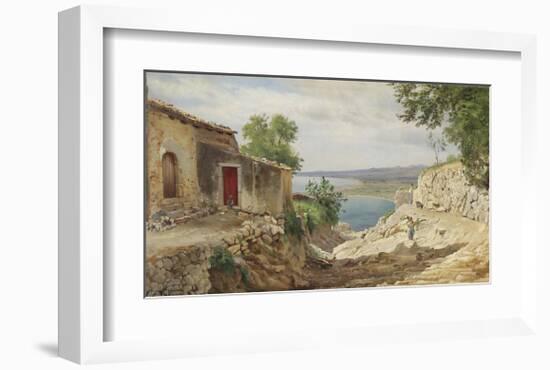 Coastal Landscape from Taormina on Sicily-Carl Frederic Aagaard-Framed Premium Giclee Print