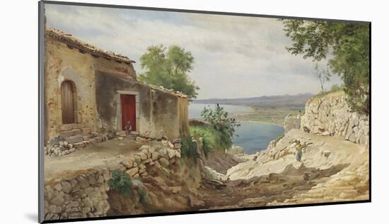 Coastal Landscape from Taormina on Sicily-Carl Frederic Aagaard-Mounted Premium Giclee Print