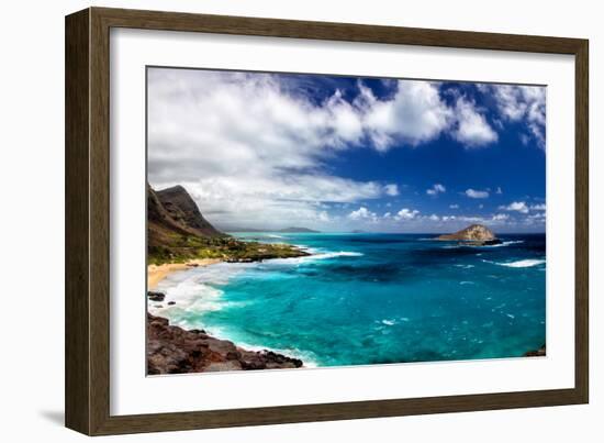 Coastal Landscape Near Makapuu Beach at the East Coast of Oahu, Hawaii, USA-Dirk Rueter-Framed Photographic Print