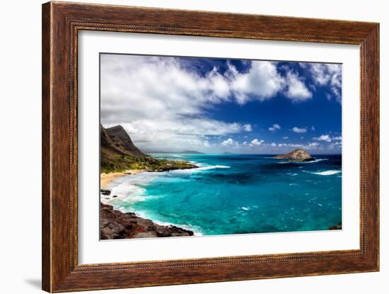 Coastal Landscape Near Makapuu Beach at the East Coast of Oahu, Hawaii, USA-Dirk Rueter-Framed Photographic Print