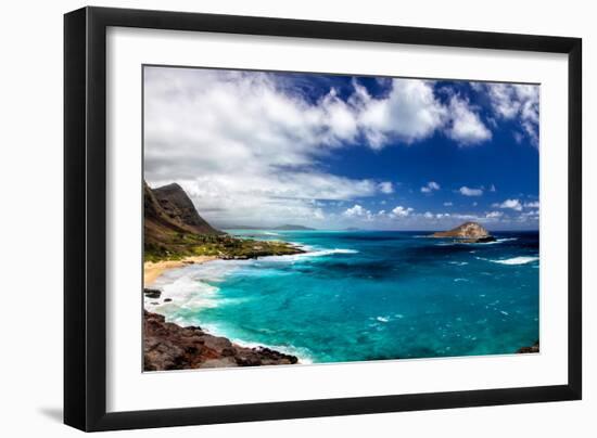 Coastal Landscape Near Makapuu Beach at the East Coast of Oahu, Hawaii, USA-Dirk Rueter-Framed Photographic Print