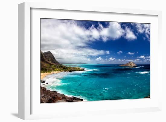 Coastal Landscape Near Makapuu Beach at the East Coast of Oahu, Hawaii, USA-Dirk Rueter-Framed Photographic Print