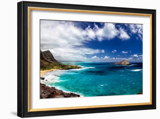 Coastal Landscape Near Makapuu Beach at the East Coast of Oahu, Hawaii, USA-Dirk Rueter-Framed Photographic Print