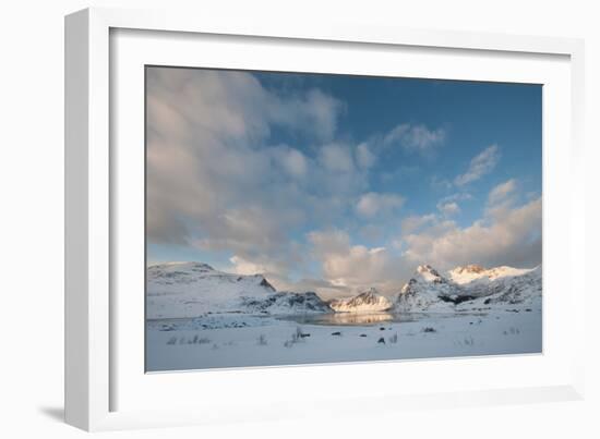 Coastal Landscape on Flakstadoya, Loftofen, Norway-moodboard-Framed Photographic Print