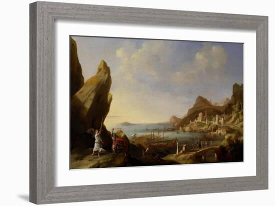 Coastal Landscape with Balaam and the Ass, 1634-Bartholomeus Breenbergh-Framed Giclee Print