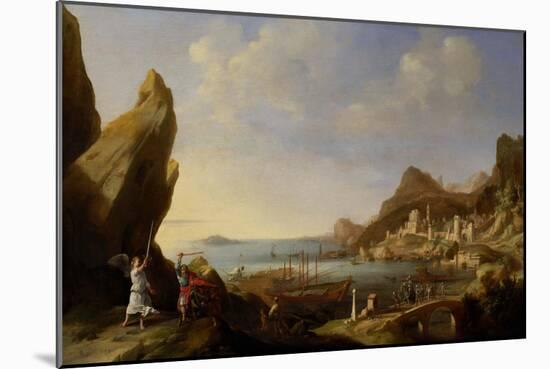 Coastal Landscape with Balaam and the Ass, 1634-Bartholomeus Breenbergh-Mounted Giclee Print