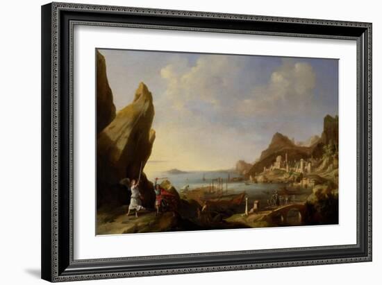 Coastal Landscape with Balaam and the Ass, 1634-Bartholomeus Breenbergh-Framed Giclee Print