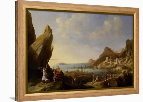 Coastal Landscape with Balaam and the Ass, 1634-Bartholomeus Breenbergh-Framed Premier Image Canvas