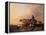 Coastal Landscape with Figures and Animals-Thomas Sidney Cooper-Framed Premier Image Canvas