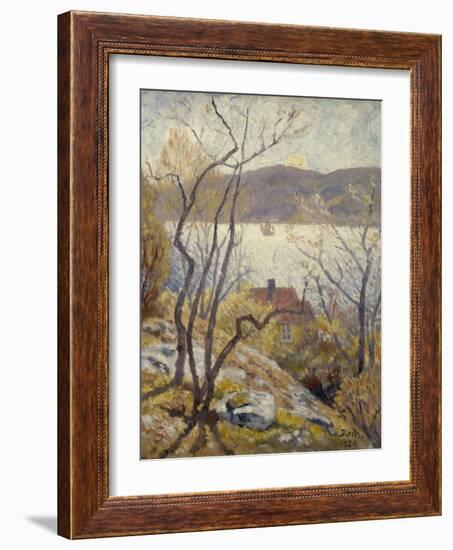 Coastal Landscape with Houses, 1924-Harriet Backer-Framed Giclee Print