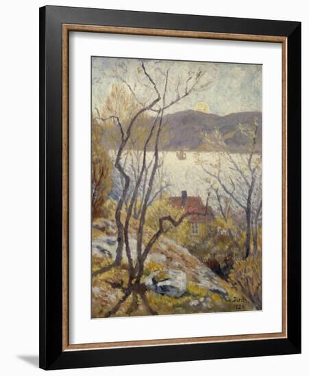 Coastal Landscape with Houses, 1924-Harriet Backer-Framed Giclee Print