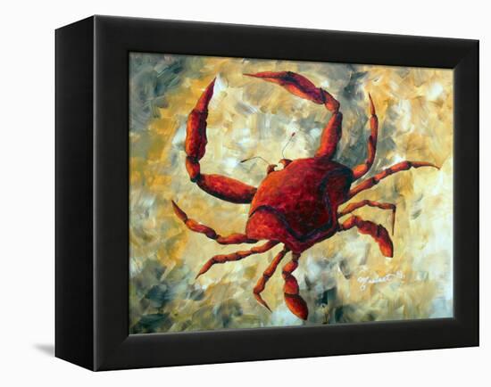 Coastal Luxe Crab-Megan Aroon Duncanson-Framed Stretched Canvas