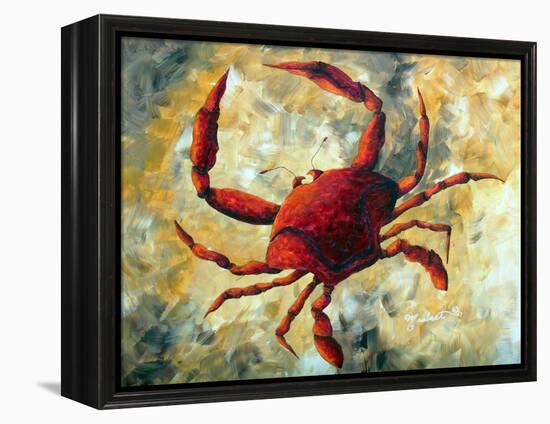 Coastal Luxe Crab-Megan Aroon Duncanson-Framed Stretched Canvas