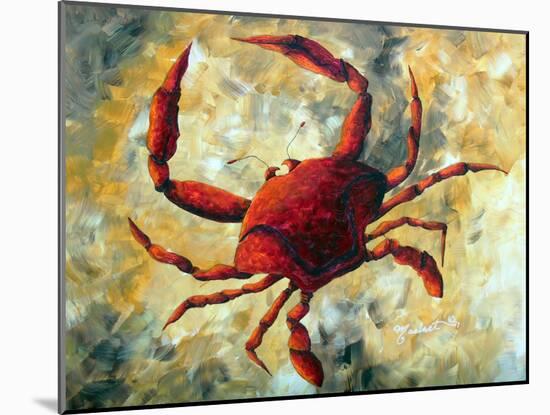 Coastal Luxe Crab-Megan Aroon Duncanson-Mounted Art Print