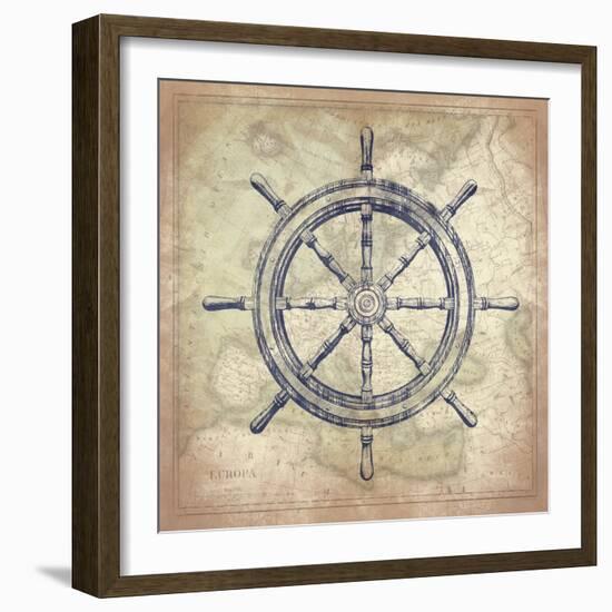 Coastal Map-Jace Grey-Framed Art Print