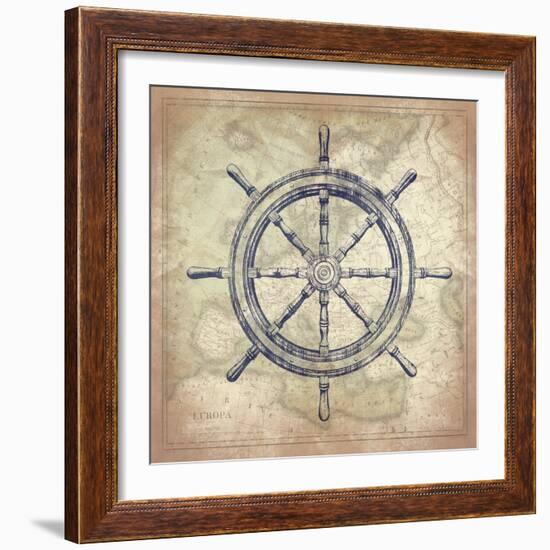 Coastal Map-Jace Grey-Framed Art Print