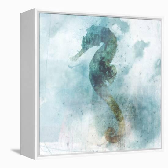 Coastal Mist Seahorse-Ken Roko-Framed Stretched Canvas