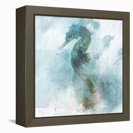 Coastal Mist Seahorse-Ken Roko-Framed Stretched Canvas