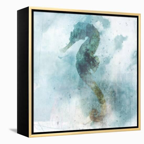 Coastal Mist Seahorse-Ken Roko-Framed Stretched Canvas