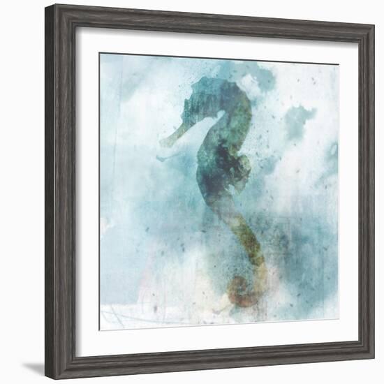 Coastal Mist Seahorse-Ken Roko-Framed Art Print