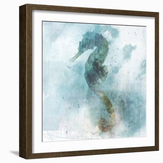 Coastal Mist Seahorse-Ken Roko-Framed Art Print