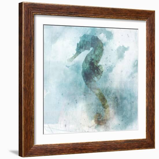 Coastal Mist Seahorse-Ken Roko-Framed Art Print