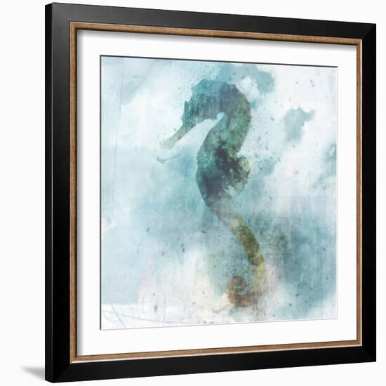 Coastal Mist Seahorse-Ken Roko-Framed Art Print