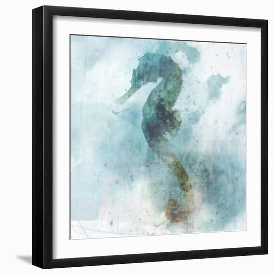 Coastal Mist Seahorse-Ken Roko-Framed Art Print