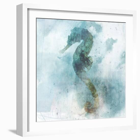 Coastal Mist Seahorse-Ken Roko-Framed Art Print