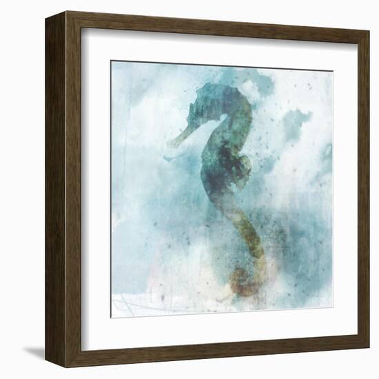 Coastal Mist Seahorse-Ken Roko-Framed Art Print