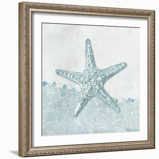 Coastal Mosaic - Starfish-Belle Poesia-Framed Giclee Print